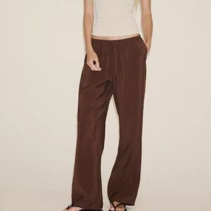 Zara Flowy Pants - S - Brown - new with tags